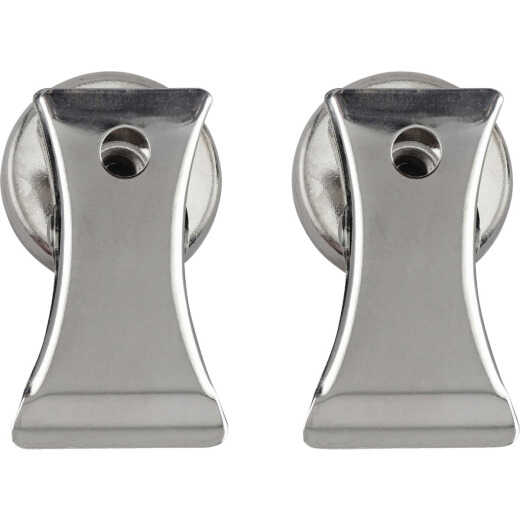 Master Magnetics 1 In. Dia. Chrome Magnetic Note Holder Clip (2-Pack)